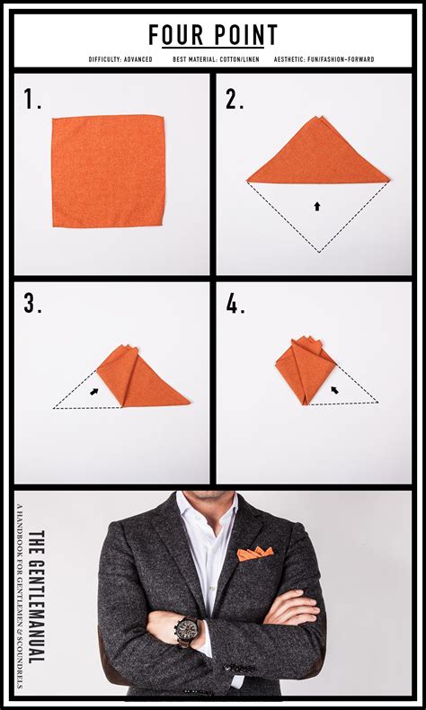 pocket square fold ideas.